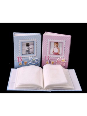 Angelphoto  10X15CM 100’LÜK Pencereli Bebek Fotoğraf Albümü(Mavi)