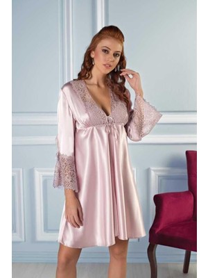 Pierre Cardin 6'lı Pudra Kaplı Midi Gecelik Sabahlık Set 6625