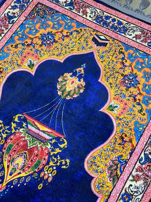 Prayer Rug Dokuma Taban Örgü Püsküleri ve Ipek Kadar Yumuşak Yüzeyiyle Bambu Seccade Namazlık 80X125 cm