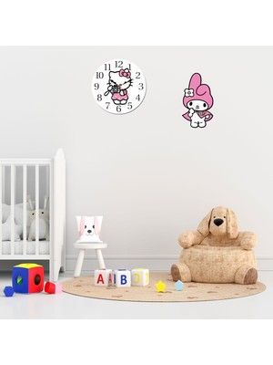 PremiumPort Sevimli Çocuk Odası Duvar Saati, Renkli ve Eğlenceli Tasarım