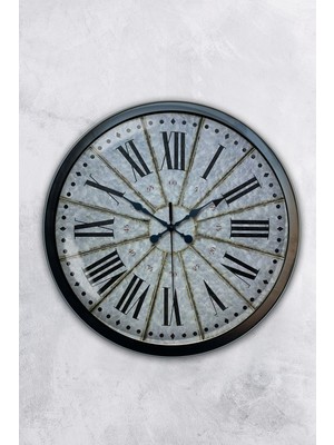 PremiumPort 40 cm Siyah Metal Dekoratif Duvar Saati, Şık ve Modern Tasarım