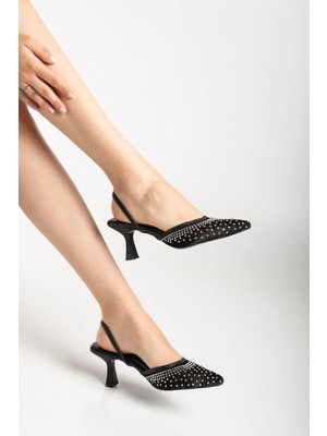 Miss Zülüf Kadın File Taş Süslemeli Topuklu Sandalet