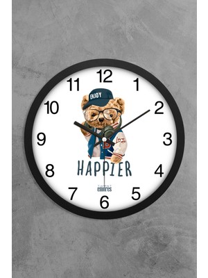 PremiumPort 30 cm Gerçek Cam Sessiz Mekanizma Dekoratif Duvar Saati