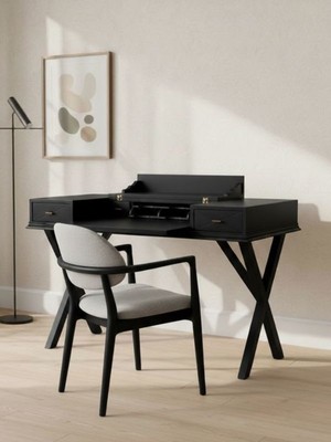 Gazzini Furniture Roma Cross Klasik Ahşap Çalışma Masası