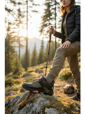 Enoch Erkek Siyah Su Geçirmez Outdoor Trekking ve Dağ Yürüyüş Ayakkabısı