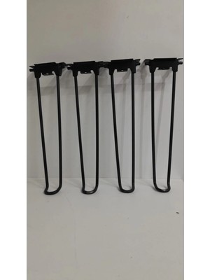 Hamadex 30 cm Siyah Metal Sofra & Laptop Sehpası Ayağı (4 Adet) - Iç & Dış Mekan