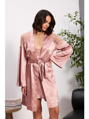 Pierre Cardin 6'lı Brandy Uzun Gecelik Sabahlık Set 6035