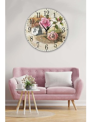 PremiumPort Retro Tarzda 40X40CM Duvar Saati, Şık ve Kullanışlı Dekorasyon Ürünü