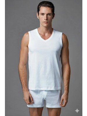 Eros Erkek Kalın Askılı %100 Pamuklu 2'li Paket Atlet ERS030