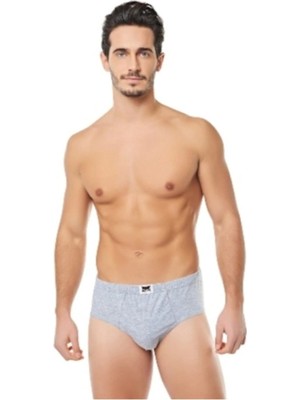 Tutku Erkek 6'lı Paket Pamuk Kom Slip Külot -  0109-GRİ-XL