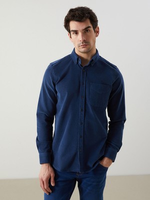 Lc Waikiki Yeni Sezon Regular Fit Uzun Kollu Kadife Erkek Gömlek