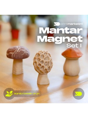 3D Print Marketim Mantar Buzdolabı Magnet Süsü ve Not Tutacağı