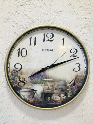 PremiumPort Vintage Desenli Şık Mutfak Duvar Saati, Modern ve Şık Tasarım