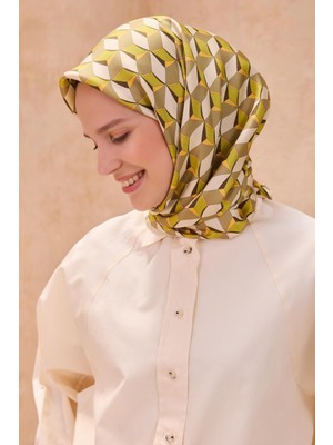 Belli Twill Ipek Eşarp - 4112-30 Yeşil