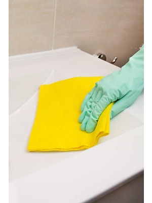 Gampus 3 Adet Sarı Bez 40 x 35 cm Genel Mutfak Bezi Temizlik Bezi Cam Silme Banyo Temizlik Bezi