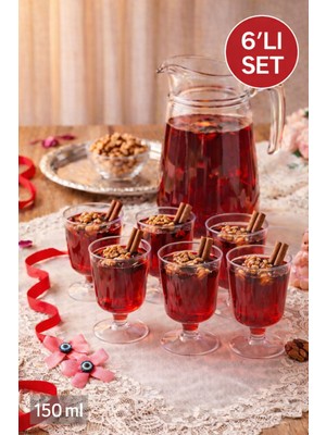 Open Home Concept 6’lı Lohusa Bardağı Şeffaf Ayaklı Plastik Bardak Söz Nişan Mevlüt Sunum