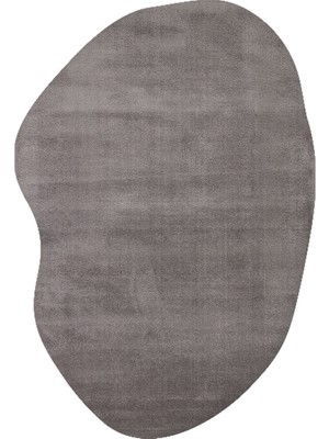 Akbel Halı Zen Amorf02 Antrasit - Zen Koleksiyon Özel Şekilli Kesim Toz Vermez Yumuşak Tuşeli Zarif Makine Halı