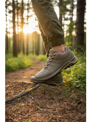 Enoch Erkek Vizon Bej Waterproof Outdoor Trekking ve Doğa Yürüyüş Ayakkabısı