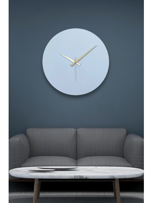 PremiumPort Modern Yuvarlak Metal Duvar Saati 40X40 Cm, Sessiz Mekanizmali