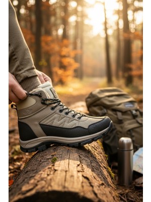 Enoch Erkek Kürklü Içi Yünlü Su Geçirmez Outdoor Trekking ve Kışlık Bot