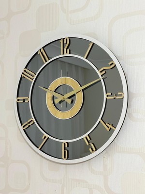 PremiumPort Modern 40 cm Aynalı Duvar Saati, Şık ve Şık Tasarım ile Evinizi Güzelleştirir