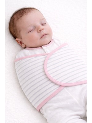 Mimocan 0- 4 Ay Yarım Kundak %100 Pamuk Yenidoğan Kundak - Yumuşak Dolgulu, Ayarlanabilir Cırtlı Bebek Kundak