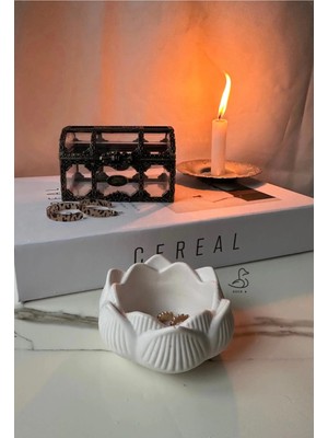 CasadiDuck Lotus Çiçeği Dekoratif Tabak/mumluk 5-8cm 4’lü