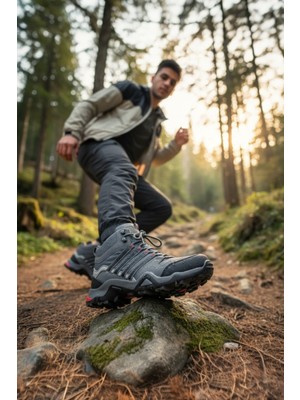 Enoch Erkek Gri Su Geçirmez Outdoor Trekking ve Doğa Yürüyüş Botu