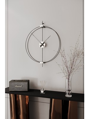 PremiumPort Büyük Boy Modern Duvar Saati 60X75, Şık Tasarım, Quartz Mekanizma