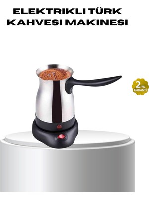 Değirmen Grup Paslanmaz Çelik Elektrikli Cezve 800W 6 Fincan Kapasiteli - Lisinya