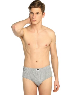 Tutku Erkek Pamuklu Kom Slip Külot 3'lü Paket-Gri-Xl