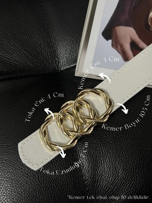 Fiori Birleşik Halka Tokalı Leopar Kadın Pantolon Kemeri, Ceket Kemeri, Elbise Kemeri, Gömlek Kemeri