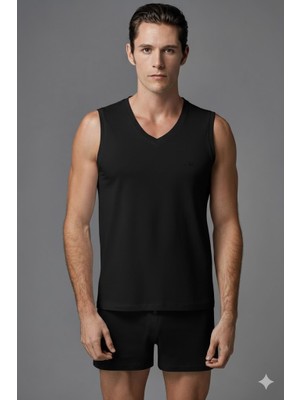 Eros Erkek %100 Pamuklu V Yaka Sıfır Kollu 2'li Paket Atlet ERS031