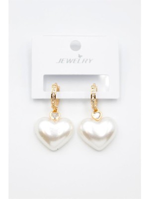 Vexor Inci Kalp Küpe - Altın