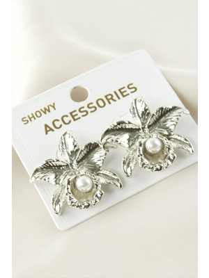 Marsilyan Ay Çiçeği Metal Küpe