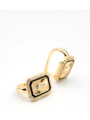 Vexor Damla Taşlı Küpe - Beyaz