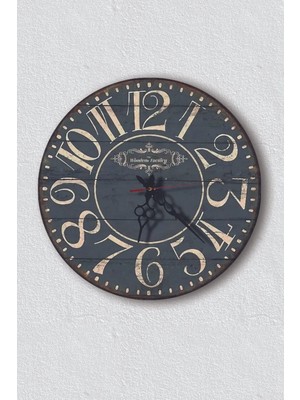 PremiumPort Modern Uv Rustik Duvar Saati, Şık ve Zarif Dekorasyon Parçası