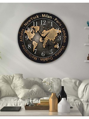 PremiumPort Retro Tarzda 35X35 cm Duvar Saati, Şık ve Kullanışlı Tasarım