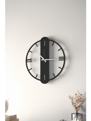 PremiumPort Modern Peacock Ahşap Duvar Saati ve Vazo Tablo Seti, 48CM, 2'li Hediye Fırsatı