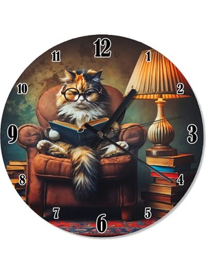 PremiumPort Sevimli Kedi Şekilli Duvar Saati, Modern ve Şık Tasarım
