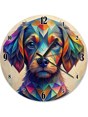 PremiumPort Şık ve Modern Köpek Temalı Duvar Saati, Evinizin Dekoruna Renk Katar