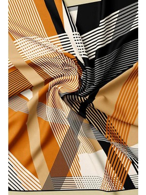 Vakko Twill Ipek Eşarp - 40804 - Camel Ekru