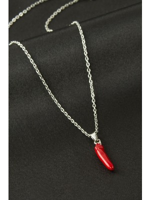 Marsilyan Biber Mineli Çelik Kolye