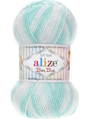 Alize Baby Best Batik Desen (5 Adet) 6659 Mavi-Lila Renkli El Örgü Ipliği
