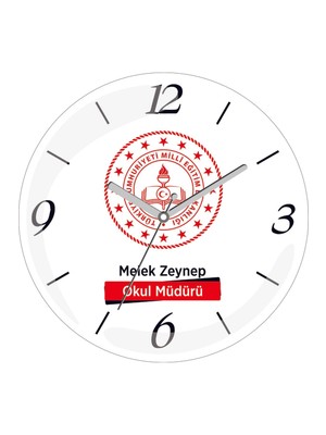 PremiumPort Kişiye Özel 30CM Çap Bombeli Gerçek Cam Duvar Saati