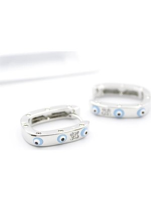 Vexor Mineli Halka Küpe - Gümüş