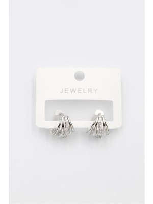 Vexor Taşlı Küpe - Gümüş