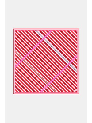 Vakko Twill Ipek Eşarp - 41092 - Kırmızı Fuşya