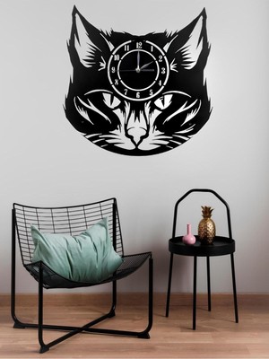 PremiumPort Şık Metal Duvar Saati 41X41 cm Siyah Modern Tasarım