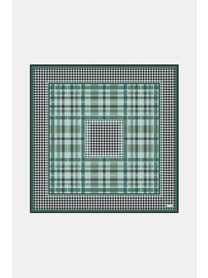 Vakko Twill Ipek Eşarp - 40715 - Zümrüt Yeşili